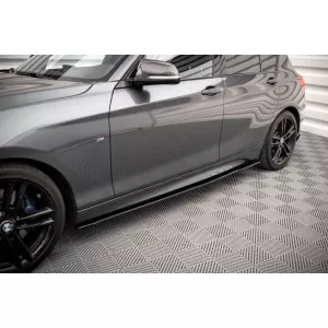 Maxton Design version 1 spoiler set suitable for side skirts, front, rear bumper and trunk of BMW M140i F20 2015-2019, Gloss Black-image-6347872