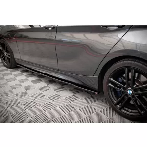 Maxton Design version 1 spoiler set suitable for side skirts, front, rear bumper and trunk of BMW M140i F20 2015-2019, Gloss Black-image-6347873