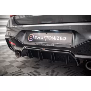 Maxton Design version 1 spoiler set suitable for side skirts, front, rear bumper and trunk of BMW M140i F20 2015-2019, Gloss Black-image-6347875