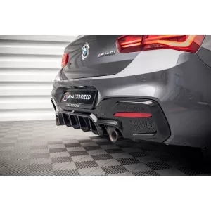 Maxton Design version 1 spoiler set suitable for side skirts, front, rear bumper and trunk of BMW M140i F20 2015-2019, Gloss Black-image-6347876