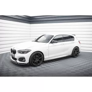 Maxton Design version 2 spoiler set suitable for side skirts, front, rear bumper and trunk of BMW M140i F20 2015-2019, Gloss Black-image-6347888
