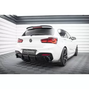 Maxton Design version 2 spoiler set suitable for side skirts, front, rear bumper and trunk of BMW M140i F20 2015-2019, Gloss Black-image-6347892