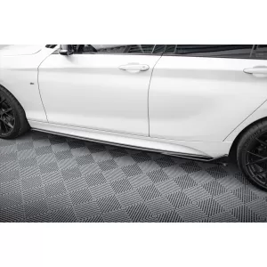 Maxton Design version 2 spoiler set suitable for side skirts, front, rear bumper and trunk of BMW M140i F20 2015-2019, Gloss Black-image-6347896