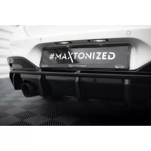 Maxton Design version 2 spoiler set suitable for side skirts, front, rear bumper and trunk of BMW M140i F20 2015-2019, Gloss Black-image-6347899