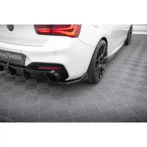 Maxton Design version 2 spoiler set suitable for side skirts, front, rear bumper and trunk of BMW M140i F20 2015-2019, Gloss Black-image-6347903