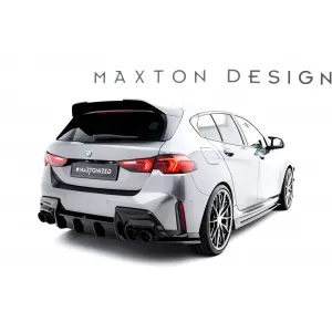 Maxton Design version 1 spoiler set suitable for side skirts, front, rear bumper and trunk of BMW 1 M-Pack F70 after 2024, Gloss Black-image-6347918