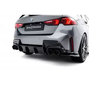 Maxton Design version 1 spoiler set suitable for side skirts, front, rear bumper and trunk of BMW 1 M-Pack F70 after 2024, Gloss Black-image-6347925