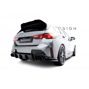 Maxton Design version 2 spoiler set suitable for side skirts, front, rear bumper and trunk of BMW 1 M-Pack F70 after 2024, Gloss Black-image-6347946