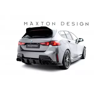 Maxton Design version 2 spoiler set suitable for side skirts, front, rear bumper and trunk of BMW 1 M-Pack F70 after 2024, Gloss Black-image-6347947