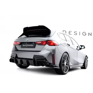 Maxton Design version 2 spoiler set suitable for side skirts, front, rear bumper and trunk of BMW 1 M-Pack F70 after 2024, Gloss Black-image-6347948