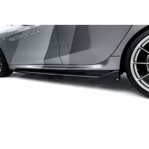 Maxton Design version 2 spoiler set suitable for side skirts, front, rear bumper and trunk of BMW 1 M-Pack F70 after 2024, Gloss Black-image-6347951