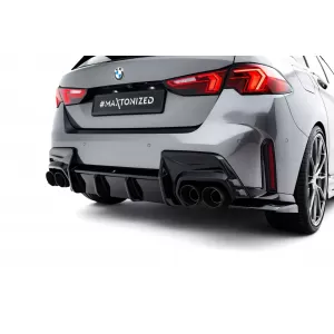 Maxton Design version 2 spoiler set suitable for side skirts, front, rear bumper and trunk of BMW 1 M-Pack F70 after 2024, Gloss Black-image-6347955