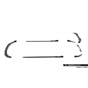Maxton Design spoiler set suitable for side skirts, front, rear bumper and trunk of BMW 2 Coupe M420i G42 after 2021, Gloss Black-image-6347963