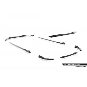 Maxton Design spoiler set suitable for side skirts, front, rear bumper and trunk of BMW 2 Coupe M420i G42 after 2021, Gloss Black-image-6347965