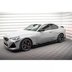 Maxton Design spoiler set suitable for side skirts, front, rear bumper and trunk of BMW 2 Coupe M420i G42 after 2021, Gloss Black-image-6347968