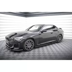 Maxton Design version 1 spoiler set suitable for side skirts, front, rear bumper and trunk of BMW 2 Coupe G42 after 2021, Gloss Black-image-6348013