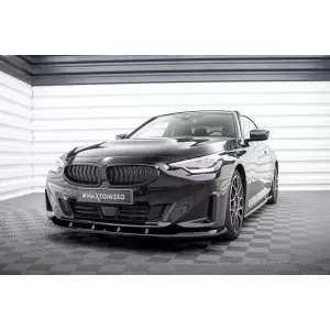 Maxton Design version 1 spoiler set suitable for side skirts, front, rear bumper and trunk of BMW 2 Coupe G42 after 2021, Gloss Black-image-6348014