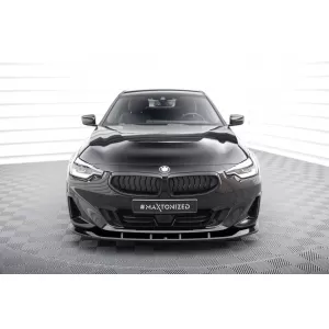 Maxton Design version 1 spoiler set suitable for side skirts, front, rear bumper and trunk of BMW 2 Coupe G42 after 2021, Gloss Black-image-6348015