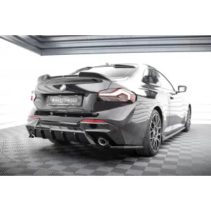 Maxton Design version 1 spoiler set suitable for side skirts, front, rear bumper and trunk of BMW 2 Coupe G42 after 2021, Gloss Black-image-6348016