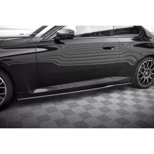 Maxton Design version 1 spoiler set suitable for side skirts, front, rear bumper and trunk of BMW 2 Coupe G42 after 2021, Gloss Black-image-6348017