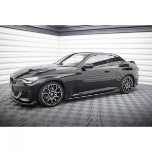 Maxton Design version 2 spoiler set suitable for side skirts, front, rear bumper and trunk of BMW 2 Coupe G42 after 2021, Gloss Black-image-6348037
