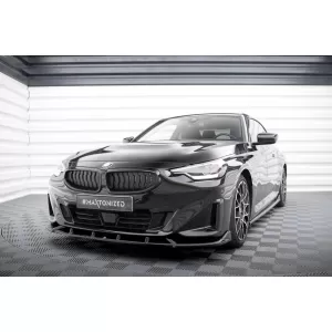 Maxton Design version 2 spoiler set suitable for side skirts, front, rear bumper and trunk of BMW 2 Coupe G42 after 2021, Gloss Black-image-6348039