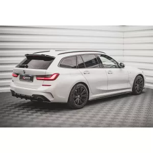Maxton Design spoiler set suitable for side skirts, front, rear bumper and trunk of BMW 3 M-Pack Touring G21 2018-2022, Gloss Black-image-6348057