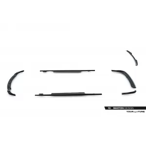 Maxton Design spoiler set suitable for side skirts, front, rear bumper and trunk of BMW 3 Coupe E46 1998-2003, Gloss Black-image-6348065