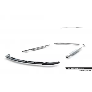 Maxton Design spoiler set suitable for side skirts, front, rear bumper and trunk of BMW 3 Coupe E46 1998-2003, Gloss Black-image-6348066