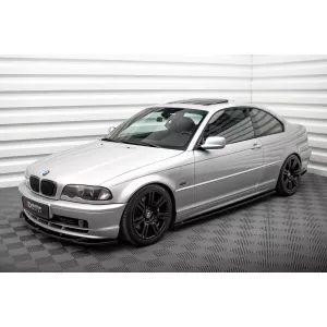 Maxton Design spoiler set suitable for side skirts, front, rear bumper and trunk of BMW 3 Coupe E46 1998-2003, Gloss Black-image-6348071