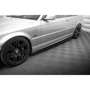 Maxton Design spoiler set suitable for side skirts, front, rear bumper and trunk of BMW 3 Coupe E46 1998-2003, Gloss Black-image-6348075