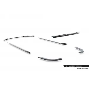Maxton Design spoiler set suitable for side skirts, front, rear bumper and trunk of BMW M3 Sedan G80 after 2021, Gloss Black-image-6348101