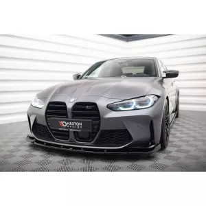 Maxton Design spoiler set suitable for side skirts, front, rear bumper and trunk of BMW M3 Sedan G80 after 2021, Gloss Black-image-6348103