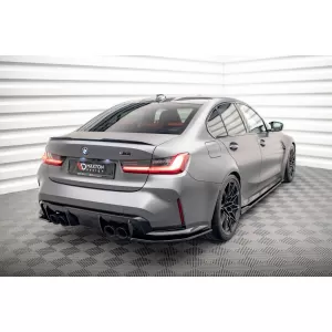 Maxton Design spoiler set suitable for side skirts, front, rear bumper and trunk of BMW M3 Sedan G80 after 2021, Gloss Black-image-6348105