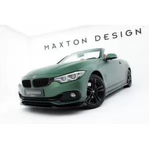 Maxton Design spoiler set suitable for side skirts, front, rear bumper and trunk of BMW 4 Cabrio F33 2014-2020, Gloss Black-image-6348124