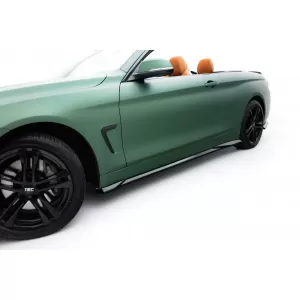 Maxton Design spoiler set suitable for side skirts, front, rear bumper and trunk of BMW 4 Cabrio F33 2014-2020, Gloss Black-image-6348132