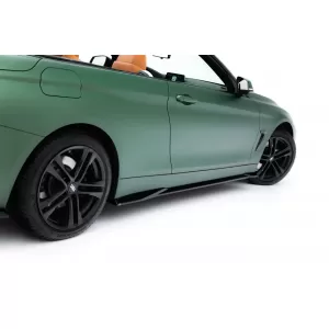 Maxton Design spoiler set suitable for side skirts, front, rear bumper and trunk of BMW 4 Cabrio F33 2014-2020, Gloss Black-image-6348133