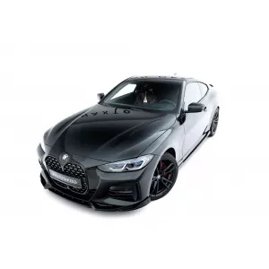 Maxton Design spoiler set suitable for side skirts, front, rear bumper and trunk of BMW 4 M-Pack Coupe G22 after 2020, Gloss Black-image-6348176
