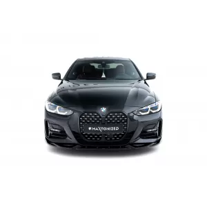 Maxton Design spoiler set suitable for side skirts, front, rear bumper and trunk of BMW 4 M-Pack Coupe G22 after 2020, Gloss Black-image-6348178
