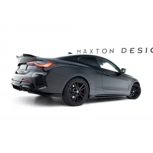 Maxton Design spoiler set suitable for side skirts, front, rear bumper and trunk of BMW 4 M-Pack Coupe G22 after 2020, Gloss Black-image-6348179