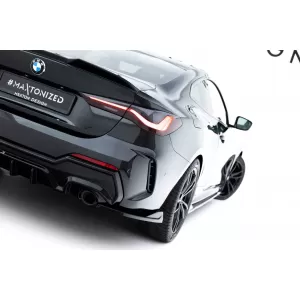 Maxton Design spoiler set suitable for side skirts, front, rear bumper and trunk of BMW 4 M-Pack Coupe G22 after 2020, Gloss Black-image-6348191