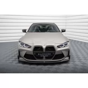 Maxton Design spoiler set suitable for side skirts, front, rear bumper and trunk of BMW M4 Coupe G82 after 2021, Gloss Black-image-6348218