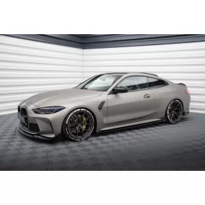 Maxton Design spoiler set suitable for side skirts, front, rear bumper and trunk of BMW M4 Coupe G82 after 2021, Gloss Black-image-6348220