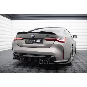 Maxton Design spoiler set suitable for side skirts, front, rear bumper and trunk of BMW M4 Coupe G82 after 2021, Gloss Black-image-6348221