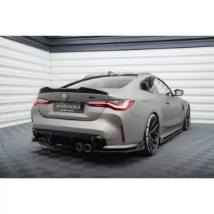 Maxton Design spoiler set suitable for side skirts, front, rear bumper and trunk of BMW M4 Coupe G82 after 2021, Gloss Black-image-6348222