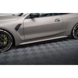 Maxton Design spoiler set suitable for side skirts, front, rear bumper and trunk of BMW M4 Coupe G82 after 2021, Gloss Black-image-6348224