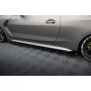 Maxton Design spoiler set suitable for side skirts, front, rear bumper and trunk of BMW M4 Coupe G82 after 2021, Gloss Black-image-6348225