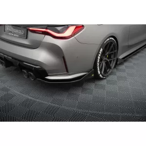 Maxton Design spoiler set suitable for side skirts, front, rear bumper and trunk of BMW M4 Coupe G82 after 2021, Gloss Black-image-6348226