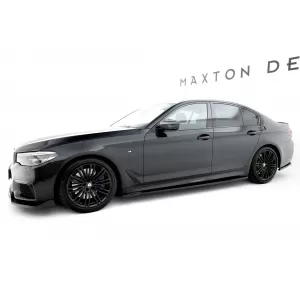 Maxton Design spoiler set suitable for side skirts, front, rear bumper and trunk of BMW M550i Sedan G30 2017-2020, Gloss Black-image-6348258