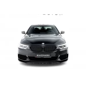 Maxton Design spoiler set suitable for side skirts, front, rear bumper and trunk of BMW M550i Sedan G30 2017-2020, Gloss Black-image-6348259